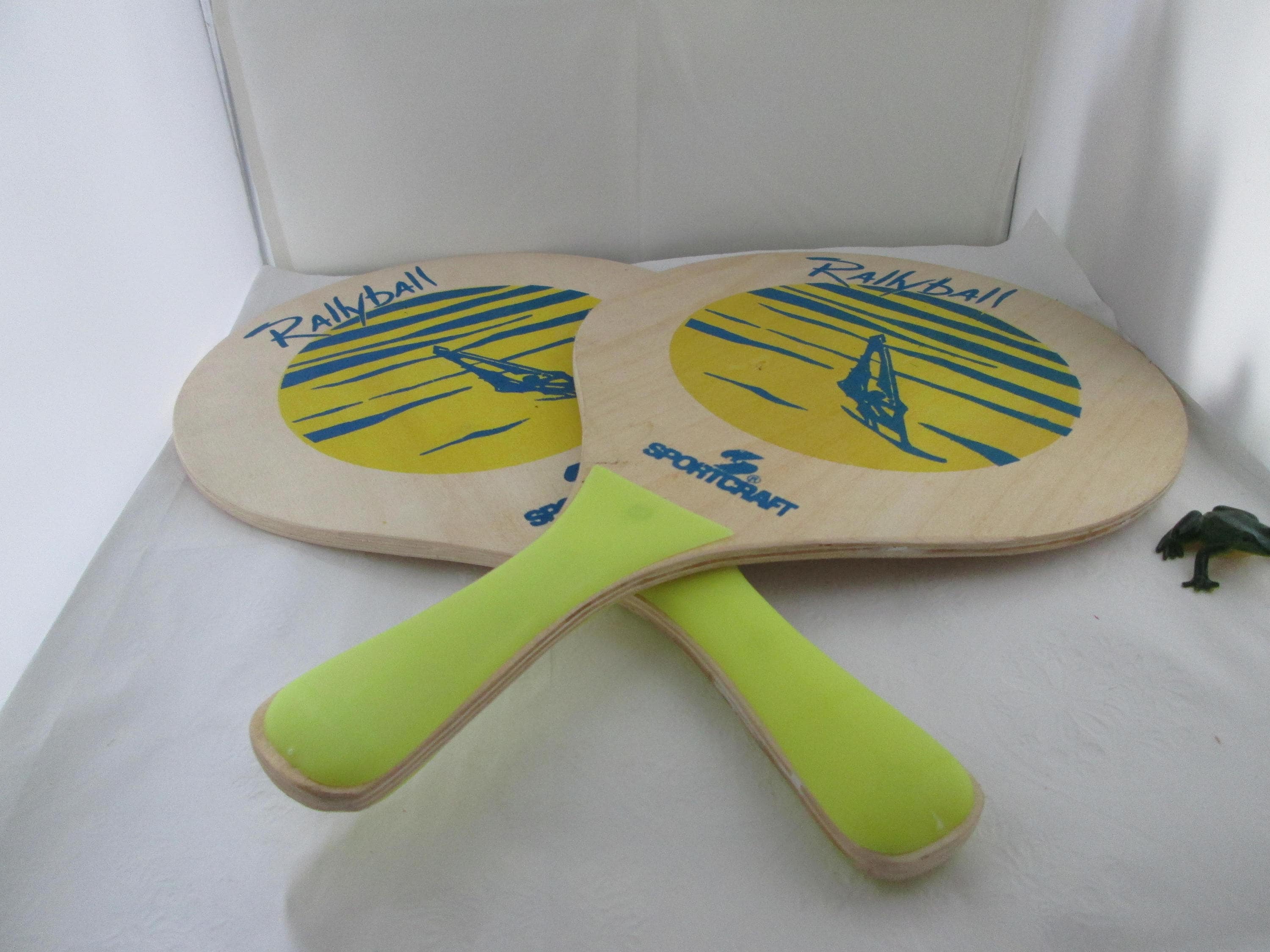 Vintage Sportcraft Pair Of Wooden Rally Ball Paddles Ball Paddles Beach Paddle Ball Game Paddles Sand Sport Paddles