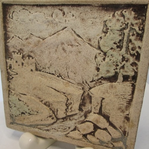 REDUCED Vintage California Art Co Ceramic Art Engobe or Muresque Style