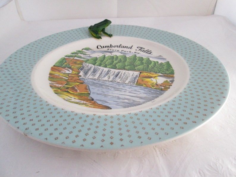 Vintage Cumberland Falls State Park KY Souvenir Plate Kentucky Souvenir Attraction plate souvenir plate of KY state park plate falls plate