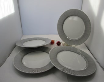Vintage Pier 1 Metro Line Design Plate Set of 4 Salad Plates