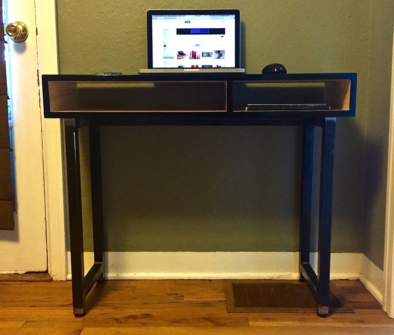 Retro Modern Industrial Laptop Desk Dorm Small Office Table