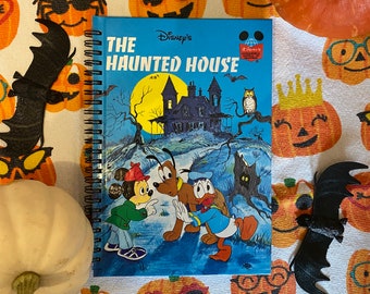 Disney Halloween/Spooky Retro Altered/Upcycled  Notebook | Gifts for Her |Gifts for Him |Gifts for Children | Disney Gift | Stationery Gifts