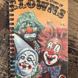 History Theme Retro Altered/Upcycled Ladybird Notebooks Gifts for Her Gifts for Him Stationery Gifts Notebooks Teacher Gifts Story of Clowns