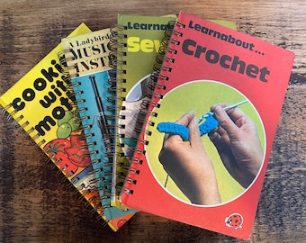 Hobbies Retro Altered/Upcycled Ladybird Notebooks |Father's Day |Mother's Day |Gifts for Him |Stationery Gift | Teacher Gifts |Gifts for Her