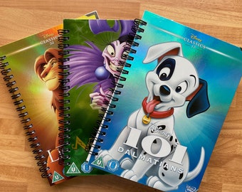 Disney DVD Altered/Upcycled Notebooks | Gifts for Her | Gifts for Him | Stationery Gifts | Notebooks | Teacher Gifts | Retro Gifts