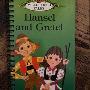 Well-Loved Tales Retro Altered/Upcycled Ladybird Notebooks Gifts for Her Gifts for Him Gifts for Kids Stationery Gift Teacher Gift Hansel & Gretel