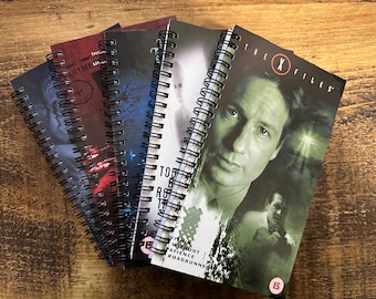 Retro X-Files VHS Retro Altered/Upcycled Notebooks | Gifts for Him| Gifts for Her | Stationery Gifts | Retro Gifts | Nostalgia | Fathers Day