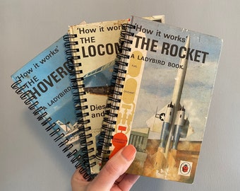 Vehicles / Transport retro Altered/Upcycled Ladybird Notebooks | Father's Day | Gifts for Him | Stationery Gift | Dad Gifts | Teacher Gifts