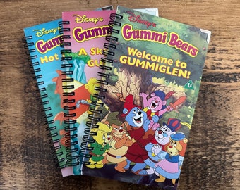 Gummi Bears VHS Retro Altered/Upcycled Notebooks | Gifts for Her | Gifts for Him | Stationery Gifts | Notebooks | Retro Gifts | Cartoon Gift