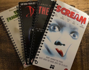 Retro Horror VHS Retro Altered/Upcycled Notebooks | Gifts for Her | Gifts for Him | Stationery Gifts | Notebook | Retro Gifts | Nostalgia