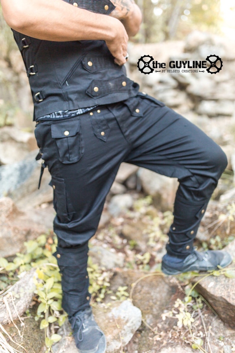 Mens Pirate Vest Black Mens Suit Pirate Festival Wear Etsy