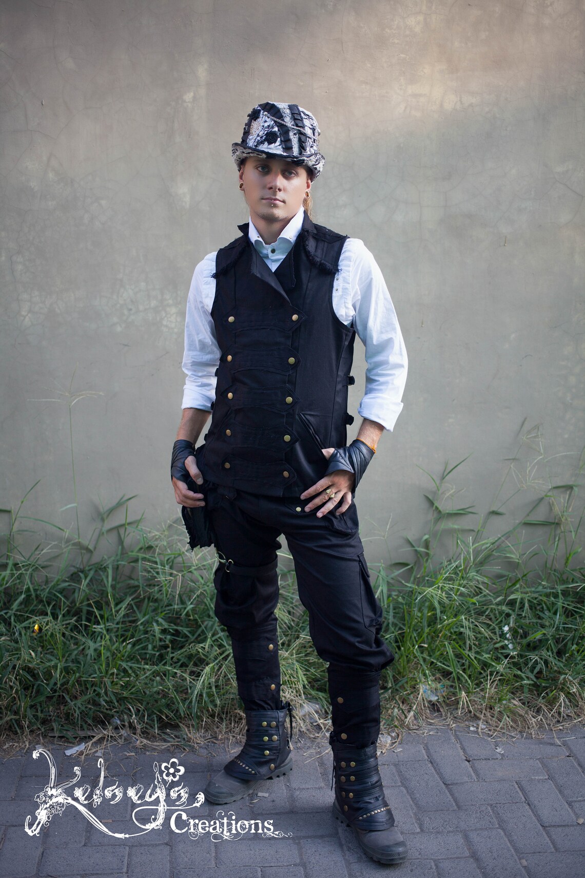 Mens Pirate Vest Black Mens Suit Pirate Festival Wear Etsy