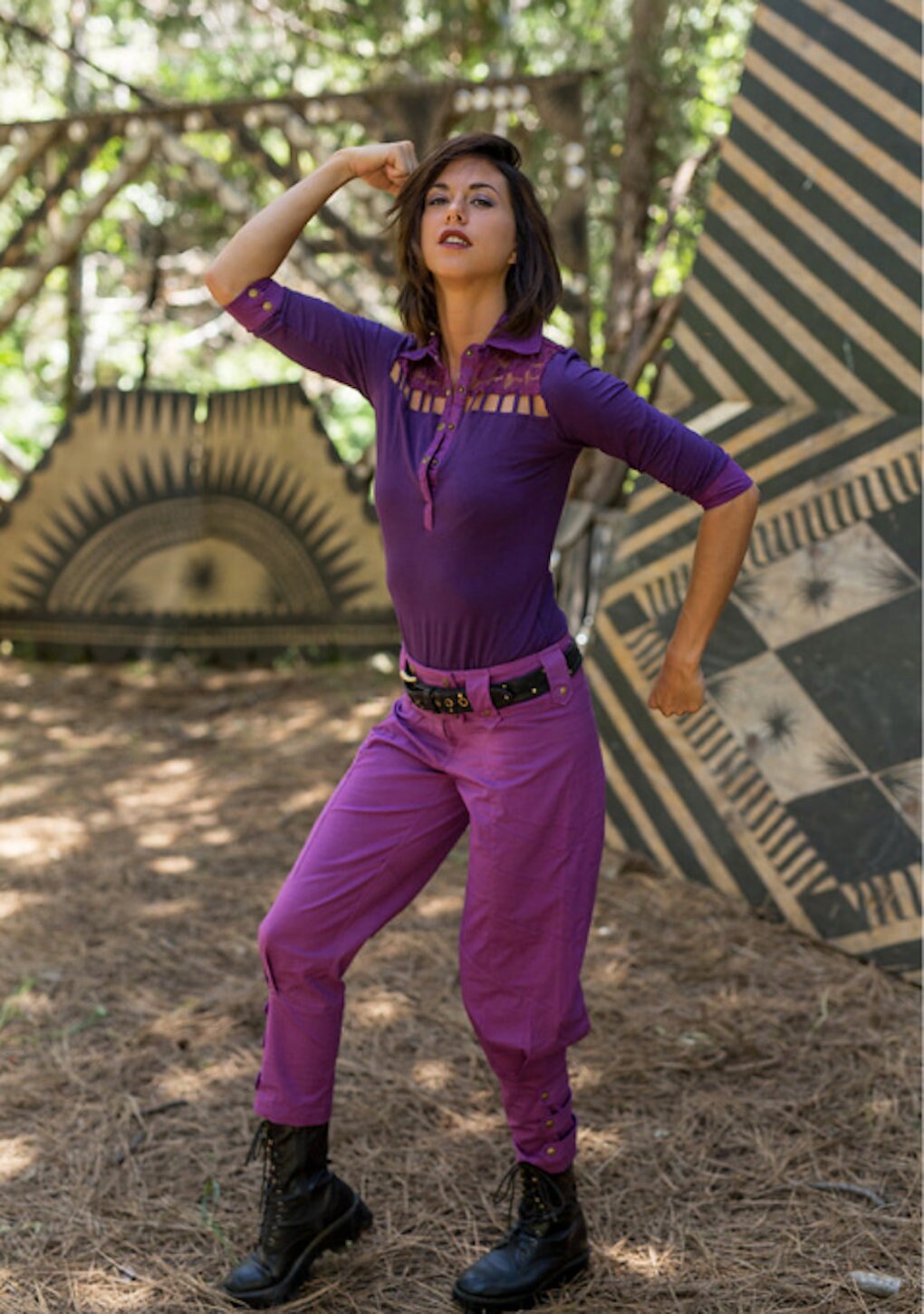 Womens Pants Purple Pants Pirate Pants 