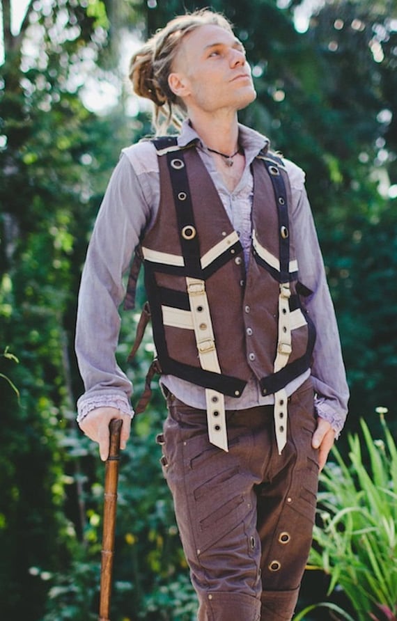 Gilet STEAMPUNK HOMMES Gilet marron D guisement hipster Gilet