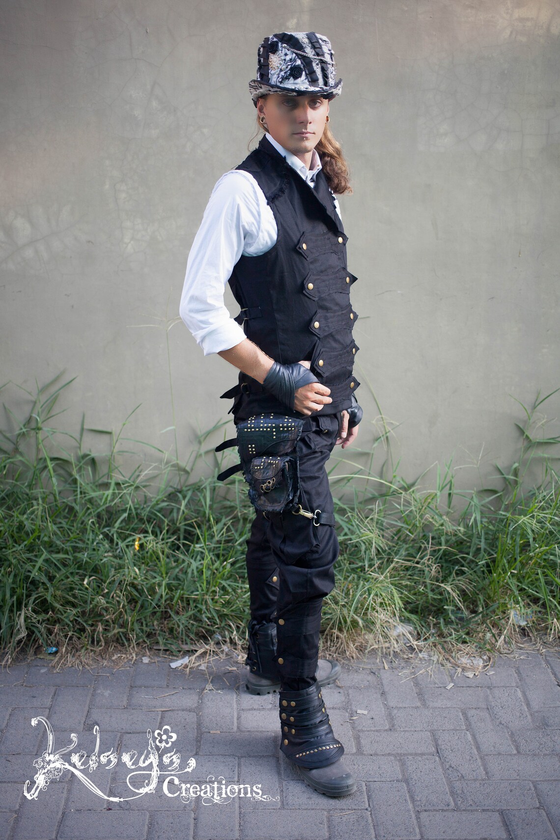 Mens Pirate Vest Black Mens Suit Pirate Festival Wear Etsy