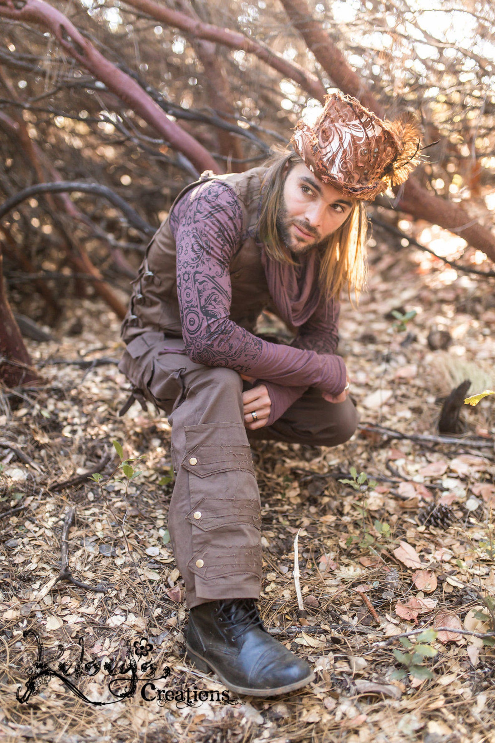 Mens Pirate Pants Brown Mens Pants Steampunk Festival Etsy