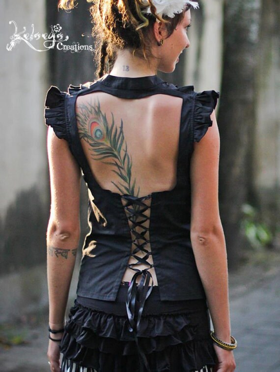 ruffle back top
