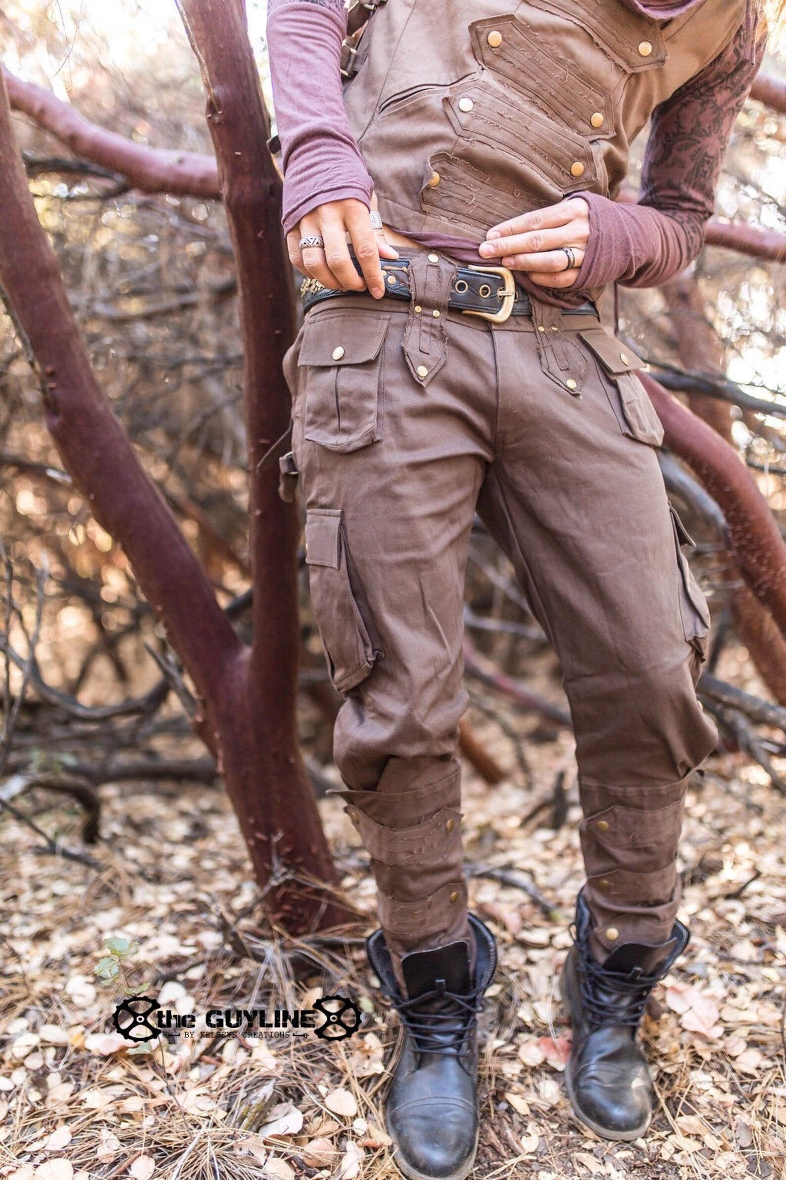 Mens Pirate Pants Brown Mens Pants Steampunk Festival Etsy