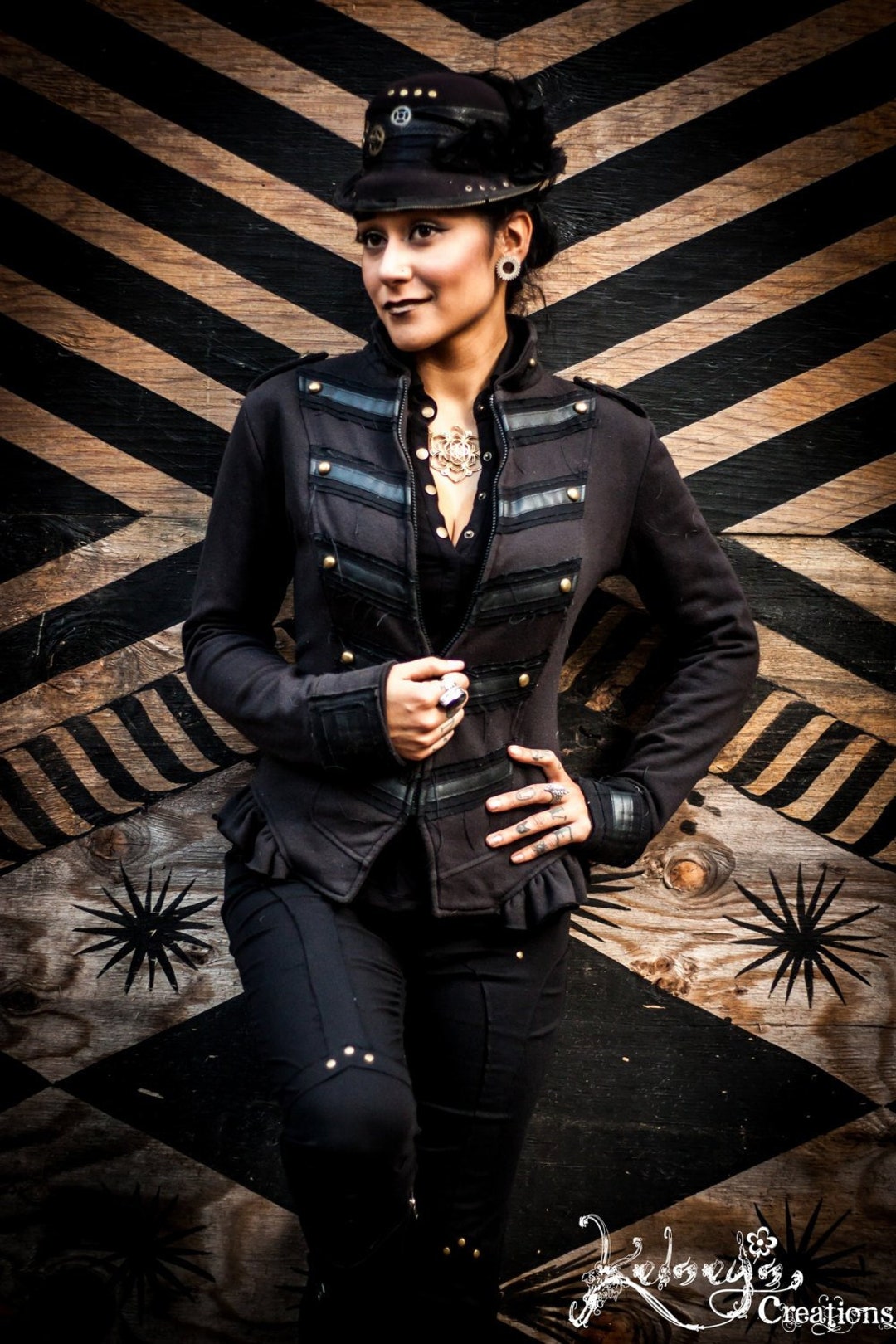 Chaqueta de mujer traje steampunk abrigo negro steam punk - Etsy