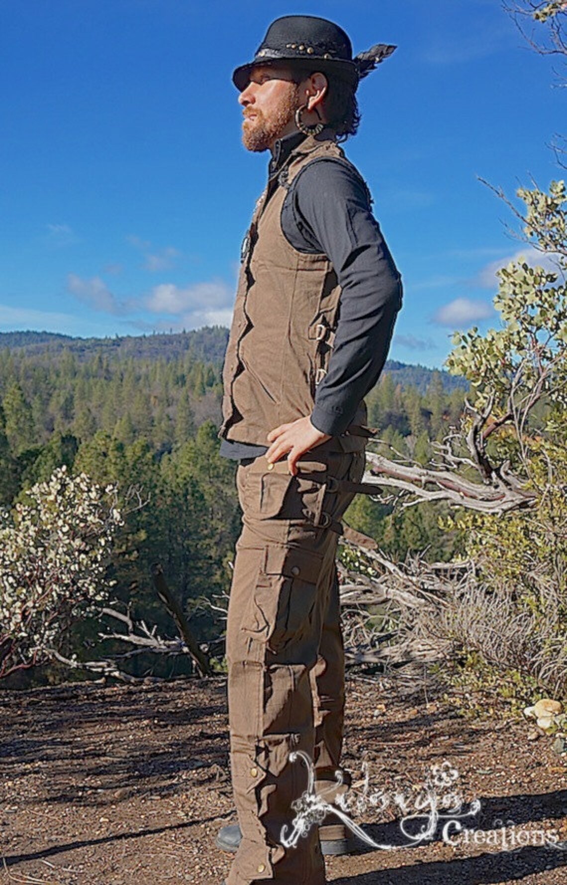 Mens Pirate Pants Brown Mens Pants Steampunk Festival Etsy