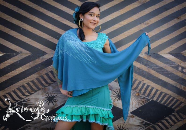 Burlesque Teal Steampunk Boho Festival Clothing Burning Man Ruffle Skirt Hippy Bustle Bum Skirt Fancy Frills