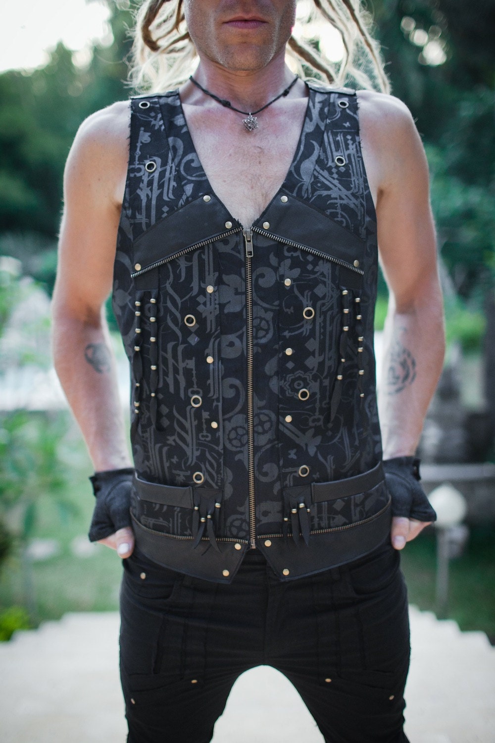 Gilet Da Uomo BUKiness Formale Steampunk - Gilet Monopetto In Spina Di Pesce, Taglia 5XL, Per Matrimoni E Eventi