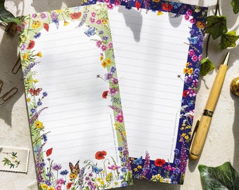 Wildflower Notepad Set: Watercolor Floral A5 & DL Notepads