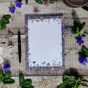 Ditsy Floral A5 notepad, Flower memo pad, patterned notebook, 50 pages, Cute Stationery gift, Stocking Filler, To do list, Floral Design image 8