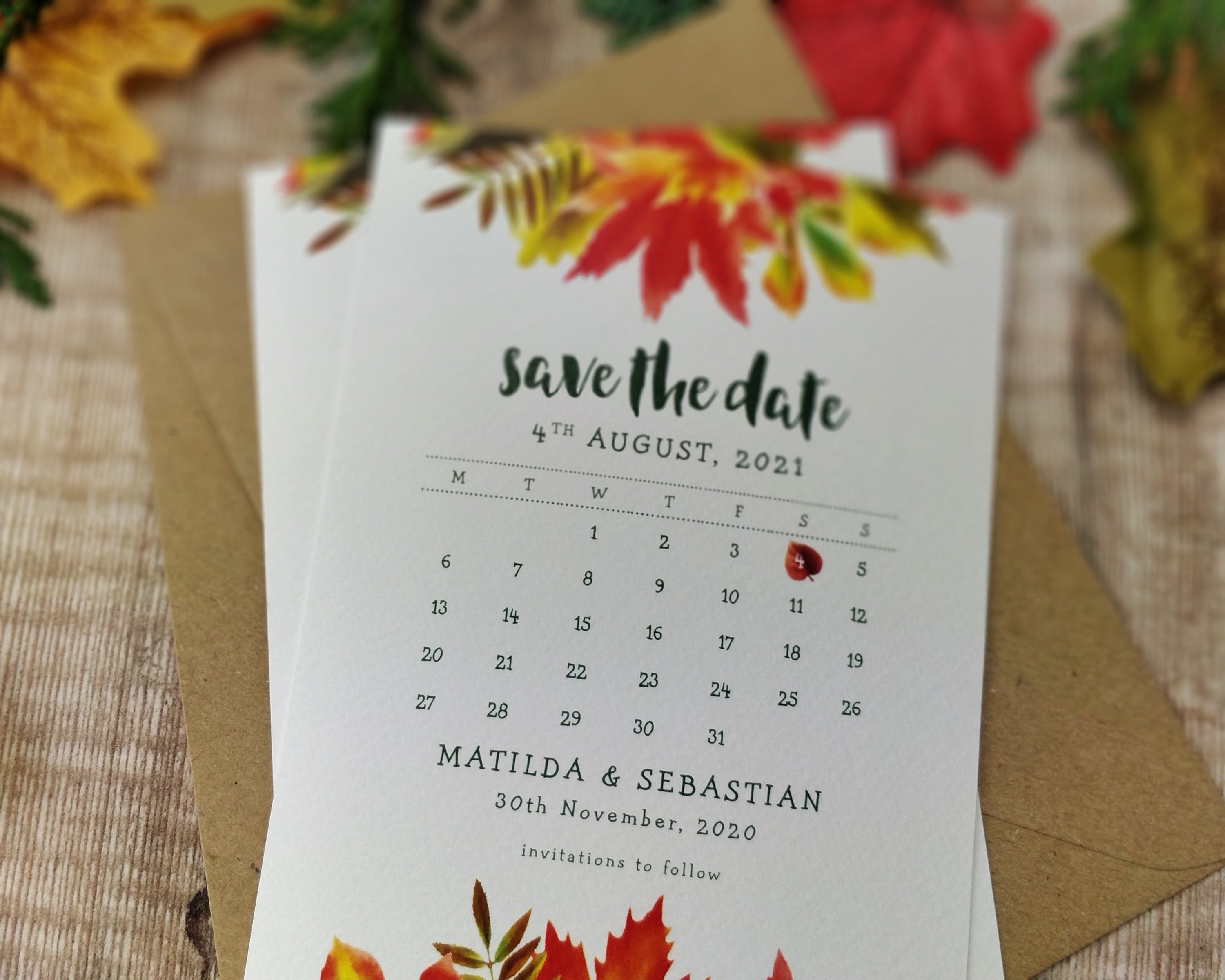 Autumn Save The Date Card Fall Leaves In Orange Red And Etsy autumn-save-the-date-card-fall-leaves-in-orange-red-and-etsy