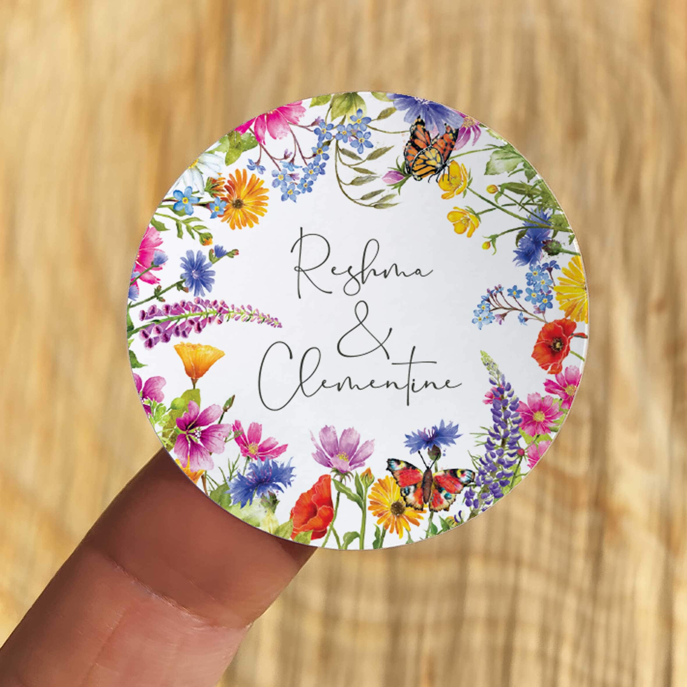 Wedding Favor Custom Stickers, Round Wedding Stickers, Wedding Invitation  Sticker Sheets, Customized Labels for Wedding, Circle Stickers 