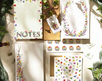 Blooming Liaisons: Wildflower Notes Letter Writing Set - Floral Stationery Gift