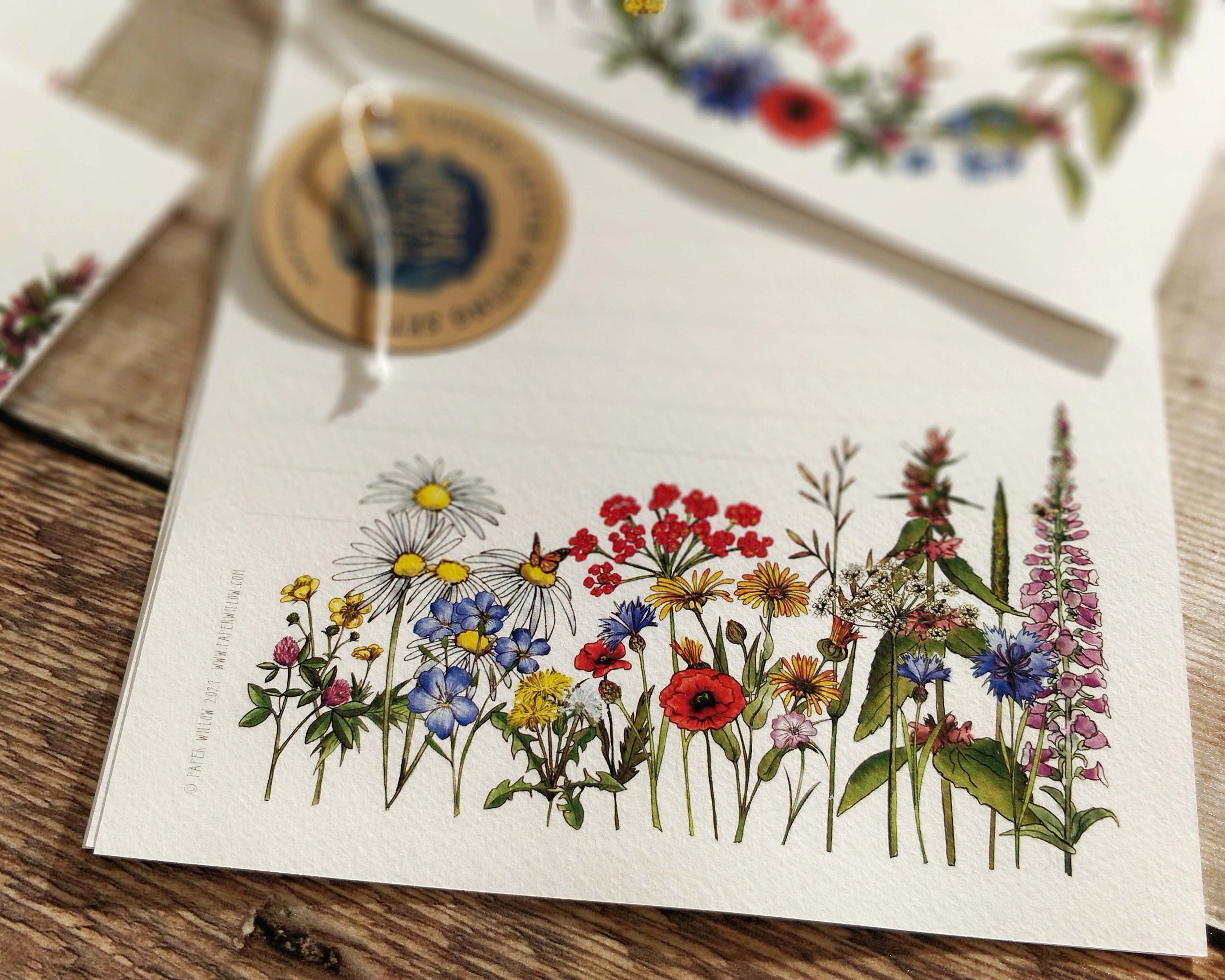 Luxury Letter Writing Set Wildflower Meadow Note Paper Etsy UK