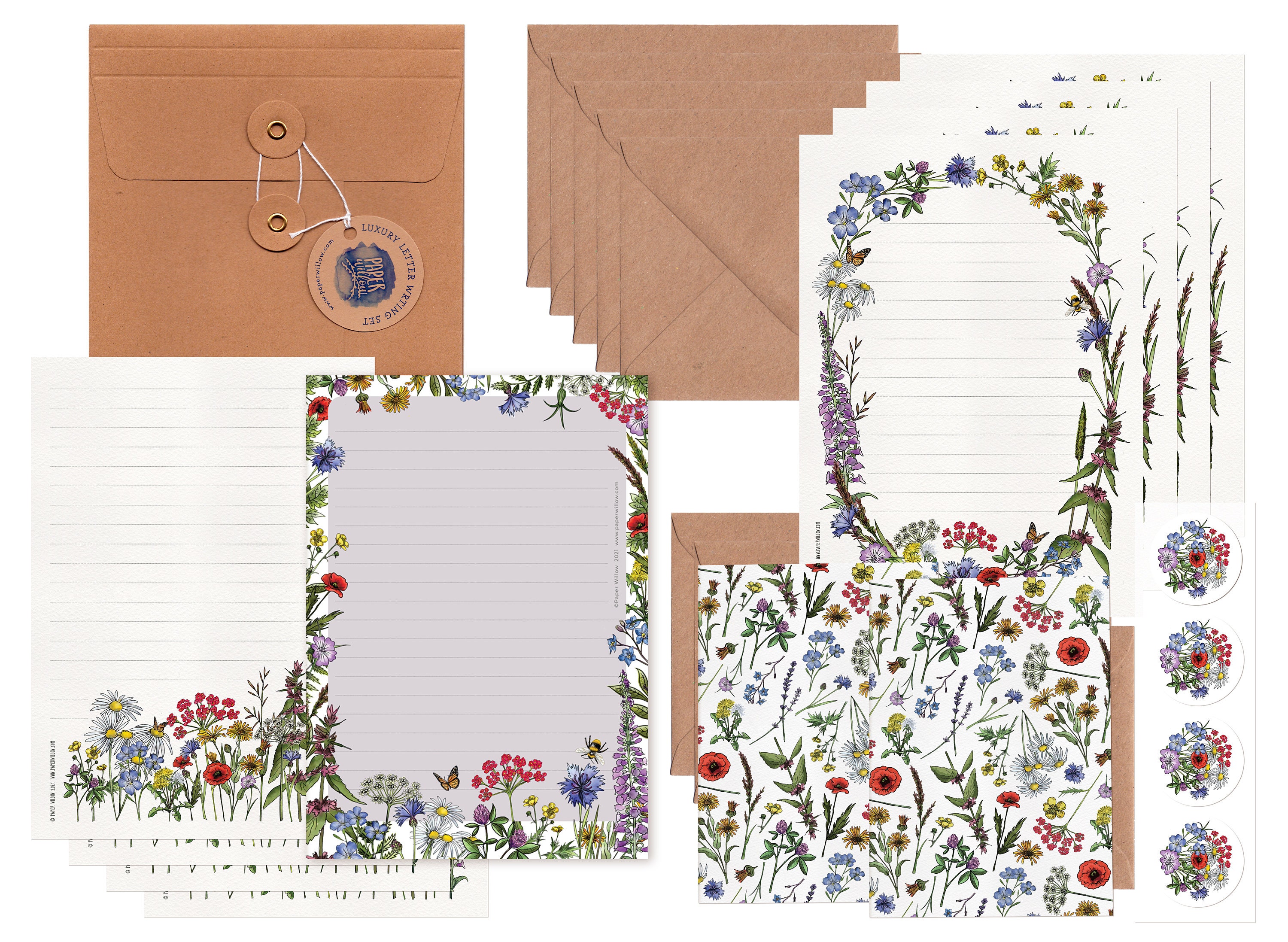 Luxury Letter Writing Set Wildflower Meadow Note Paper A5 Etsy UK