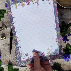 Ditsy Floral A5 notepad, Flower memo pad, patterned notebook, 50 pages, Cute Stationery gift, Stocking Filler, To do list, Floral Design image 4