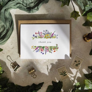 Wildflowers Thank You Cards & Envelopes 2021 style
