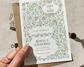 Save the Date Karte Hochzeit im Grünen: Musterkarte