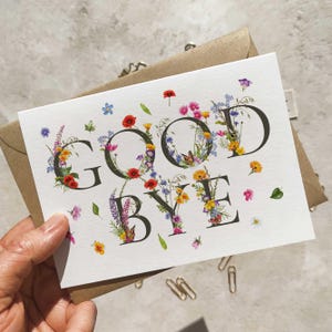 Enveloppe et carte de félicitations Wildflower Letters
