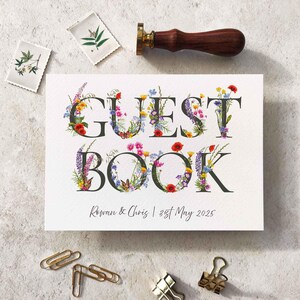 Wildflower Guest Book Sign, Printable Digital File