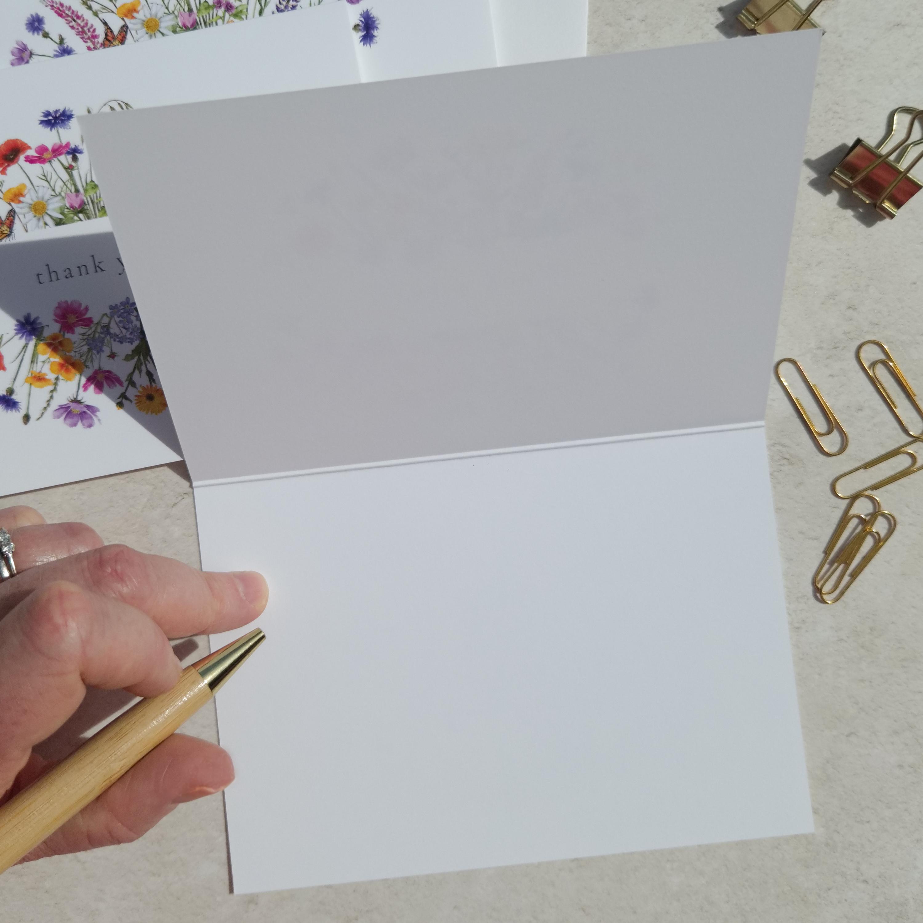 Wildflower Folded Thank You Cards & Envelopes - Etsy