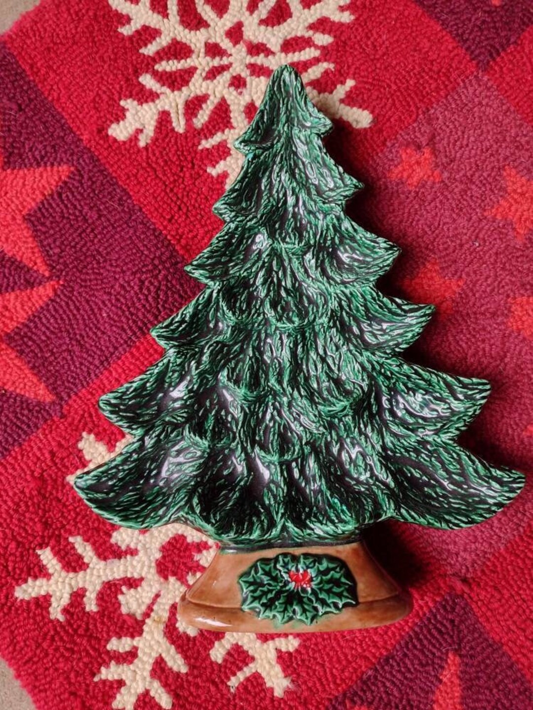 Christmas Tree Plate. Christmas Platter. Nowell Mold. Christmas Dining