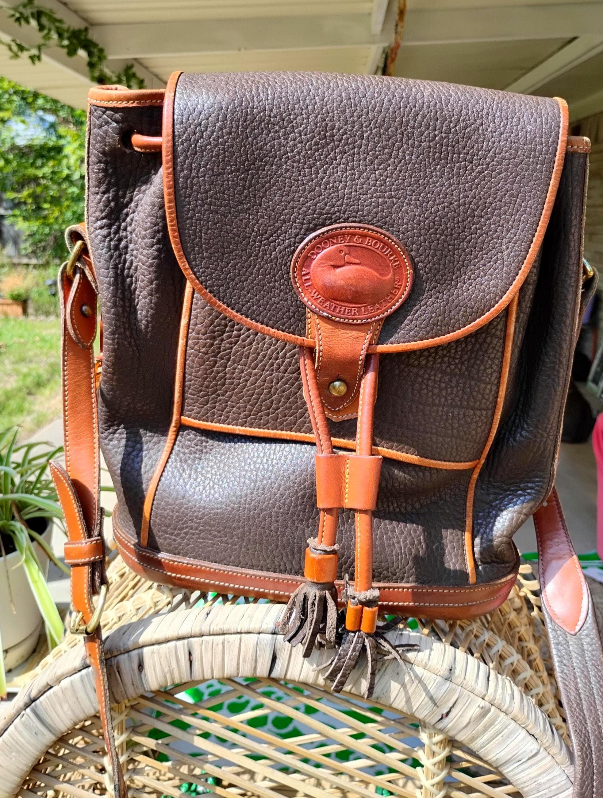 80s DOONEY&BOURKE レザーリュック 巾着型 タッセル USA製 Dooney and Bourke Backpack - Etsy