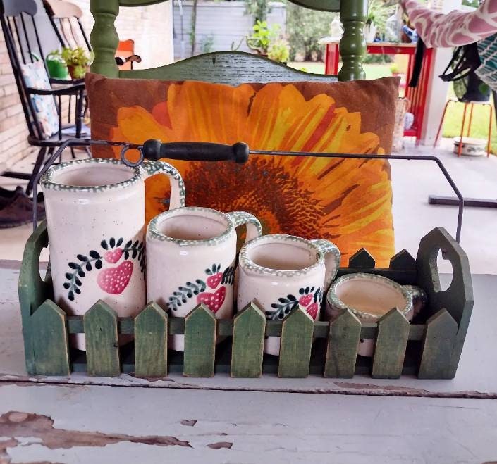 Sparrow Decor Mason Jar Measuring Cups Set - Set of 4 Ceramic Measuring  Cups (1/4, 1/3, 1/2, 1 Cup) in Rustic, Antique, Farmhouse Design Perfect  for