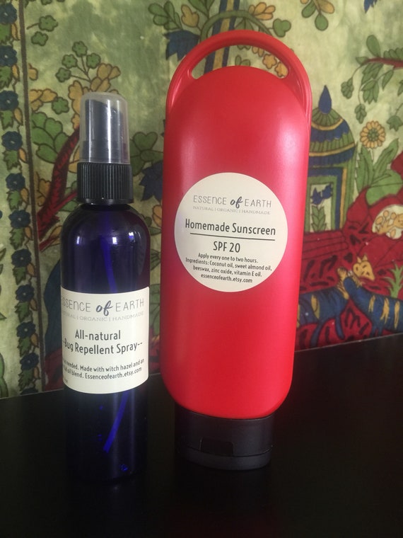 Homemade sunscreen and bug repellent package | Etsy