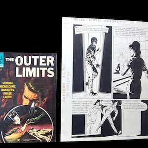 Outer Limits #4, (1964) Illustrazione originale disegnata a mano da Jack Sparling. Pezzo unico. +fumetto! Il prezzo include la spedizione.