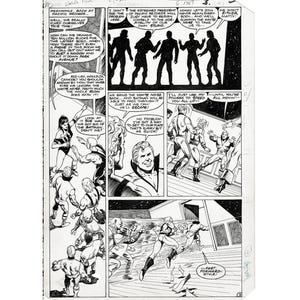 DC artwork (1985), World's Finest Comics #313, The Nefarious Network, p.3 - Stan Woch and Alfredo Alcala, One of a kind, DC - 11x16"