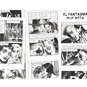 Meksykańska sztuka komiksowa, 92 ręcznie rysowane strony! Cała historia, Horror, „The Laughing Ghost”, lata 70./80. XX wieku, Przeczytaj opis stanu