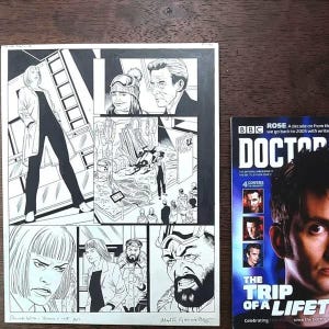 Dr. Who. Dibujo original del cómic. Lápiz y tinta. «Sangre y Hielo». Revista Dr. Who 485 pág. 4 (2015) + revista. Martin Geraghty. ¡ENVÍO GRATIS!