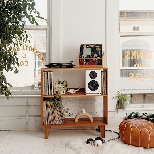 Corio Console Modern Media Console Modern Record Storage - Etsy