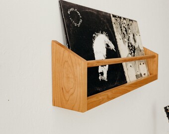 Vinyl record wall mounted shelf. Vinyl records holder. – Bixdesign