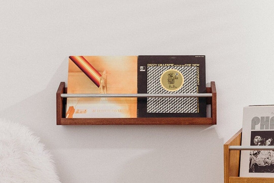 Wall Mount Record Rack Double Size Now Playing Model - Etsy